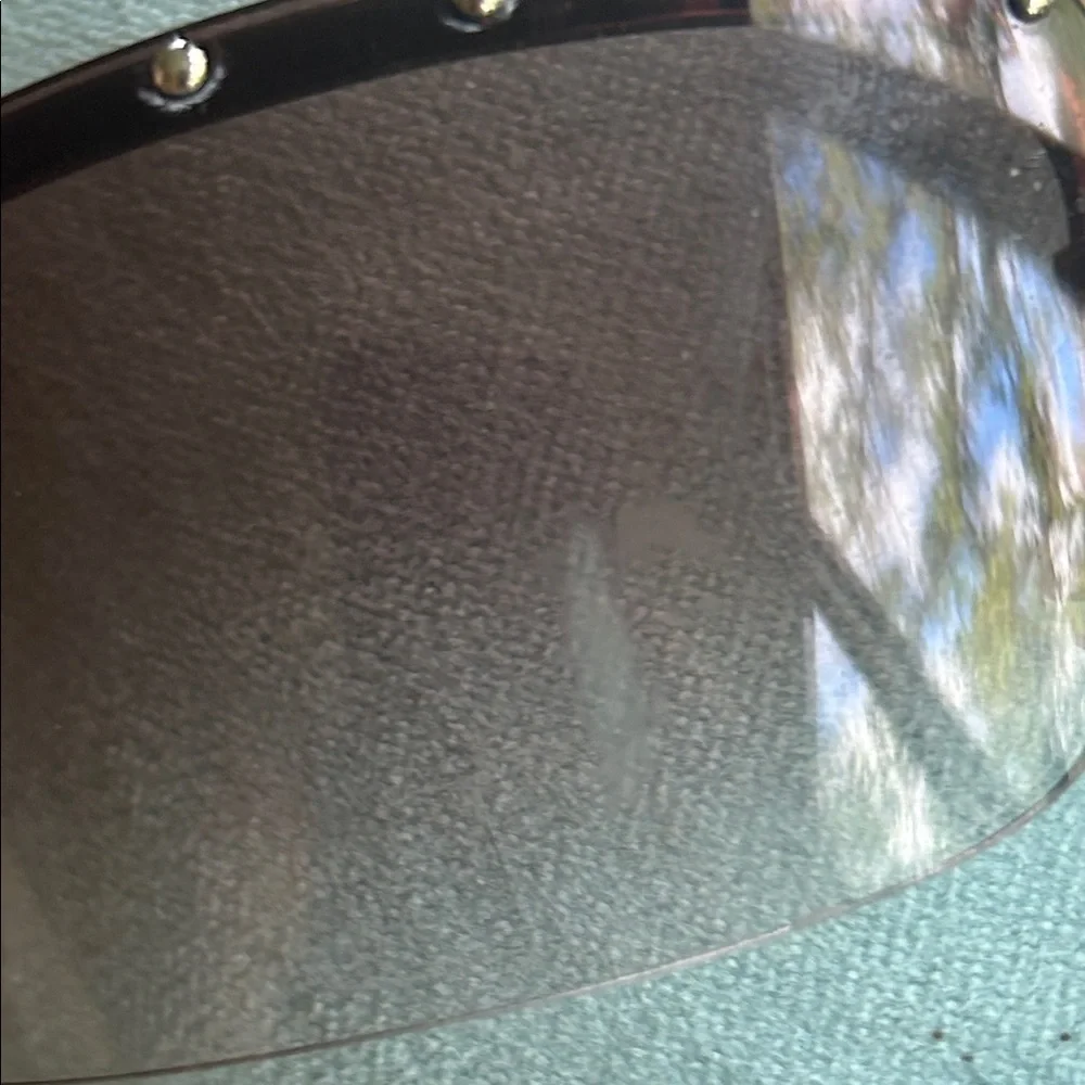 Gucci Vintage Monogram Temple Rimless Sunglasses with Brown Gradient Lenses